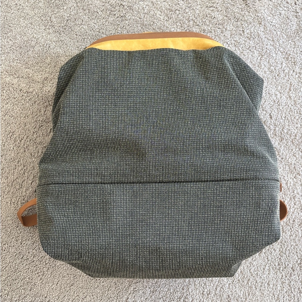 Modern Gray and Yellow Men's Backpack